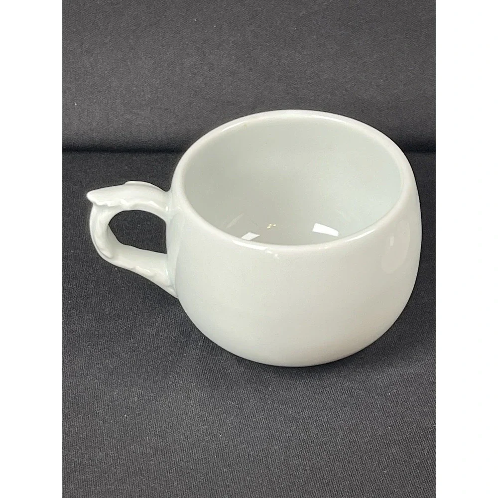 Porcelain Celadon Cabbage Lidded Coffee Tea‎ Cup with Bird Handle Lid Marked